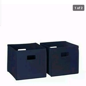 2 piece folding storage bin set